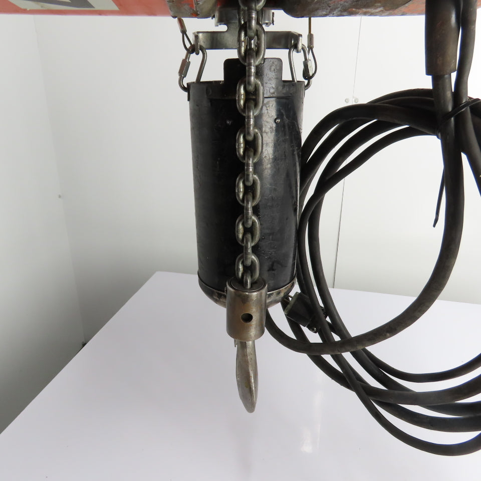 CM Loadstar Model L 1 Ton 2000LB Electric Chain Hoist 18' Lift 16FPM 1Ph 115V