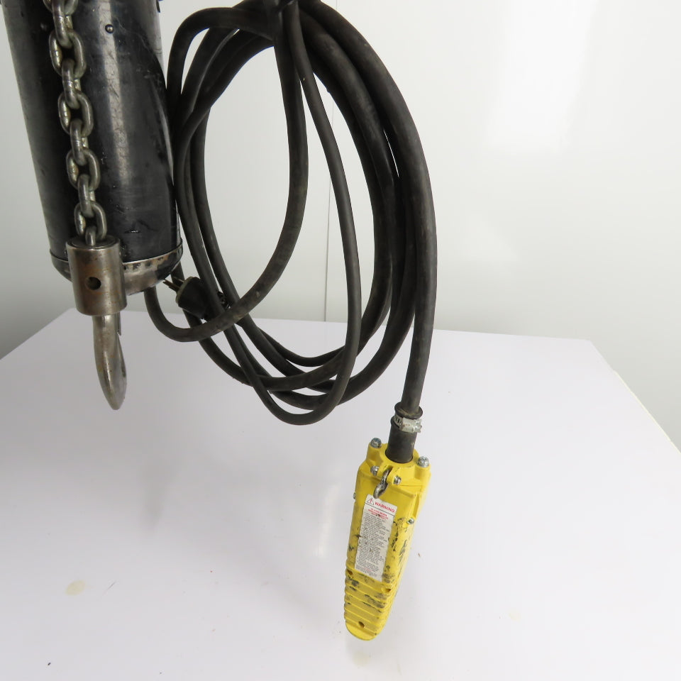 CM Loadstar Model L 1 Ton 2000LB Electric Chain Hoist 18' Lift 16FPM 1Ph 115V