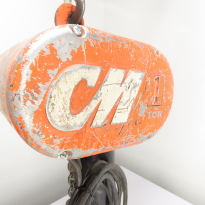 CM Loadstar Model L 1 Ton 2000LB Electric Chain Hoist 18' Lift 16FPM 1Ph 115V