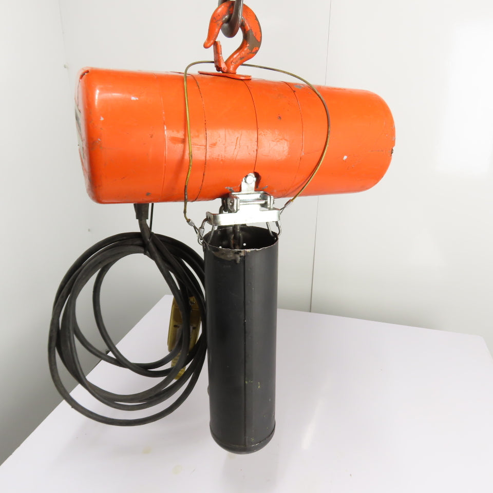 CM Loadstar Model L 1 Ton 2000LB Electric Chain Hoist 20' Lift 16FPM 1Ph 115V