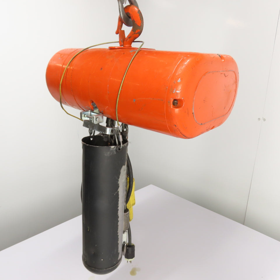 CM Loadstar Model L 1 Ton 2000LB Electric Chain Hoist 20' Lift 16FPM 1Ph 115V