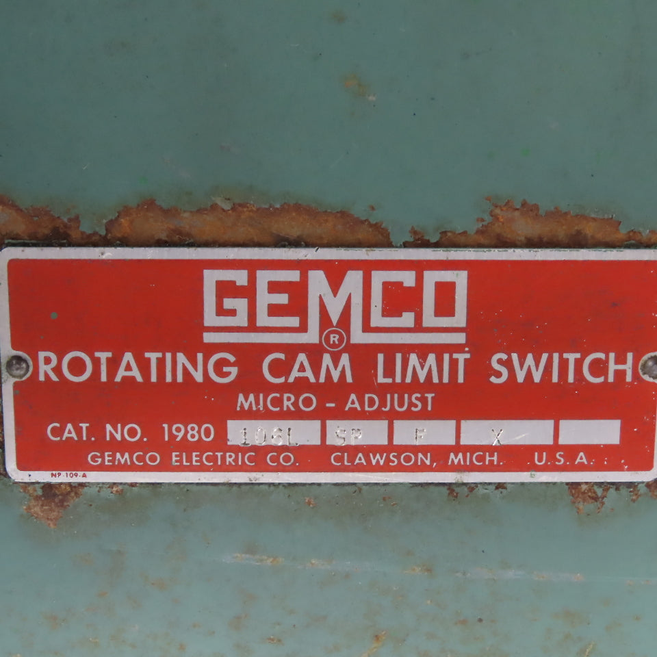 Gemco 1980-106L-SP-F-X Rotating Cam Limit Switch W/ Drive Sprocket