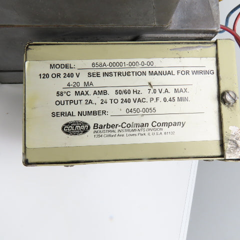 Barber-Colman EA55-11000-000-0-00 Actuator 658A Control Eclipse 2BV-AB Valve
