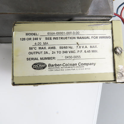 Barber-Colman EA55-11000-000-0-00 Actuator 658A Control Eclipse 2BV-AB Valve