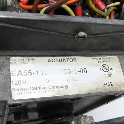 Barber-Colman EA55-11000-000-0-00 Actuator 658A Control Eclipse 2BV-AB Valve