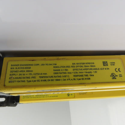 Banner SLSCR30-900Q8 / SLSCE30-900Q8 Emitter & Receiver Safety Light Curtain Set