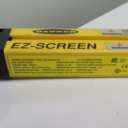 Banner SLSR30-1500Q8 / SLSE30-1500Q8 Safety Light Curtain Emitter & Receiver Set