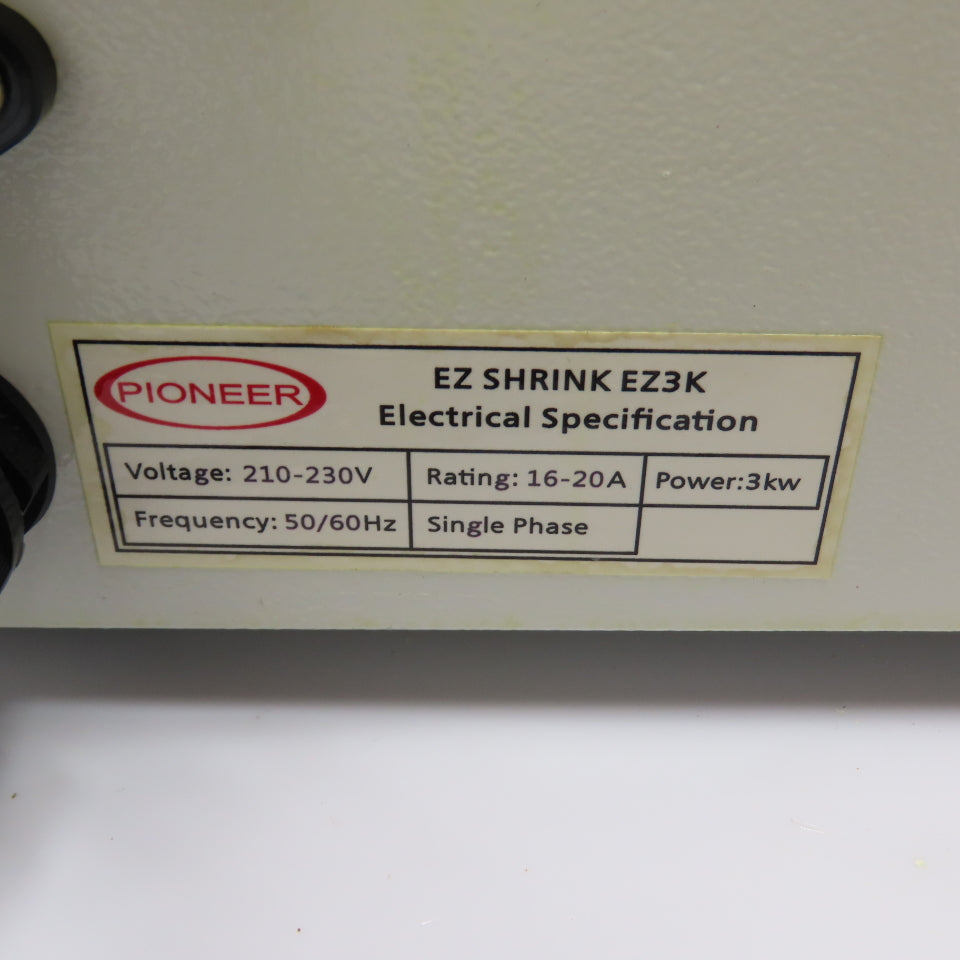 Pioneer EZ3K EZ Shrink Pack Machine 210-230V 3kW 1Ph Tested