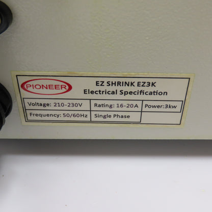 Pioneer EZ3K EZ Shrink Pack Machine 210-230V 3kW 1Ph Tested