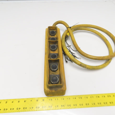Safeway 6-Button Crane Hoist Pendant Control Station