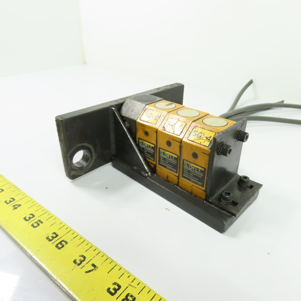 Omron TL-T5E1-7 Proximity Switches W/ Steel Bracket 12-24VDC Lot of 3