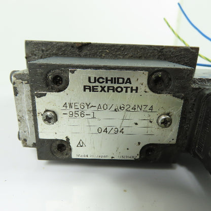 Uchida Rexroth 4WE6Y-A0/AG24NZ4-956-1 Directional Hydraulic Control Valve