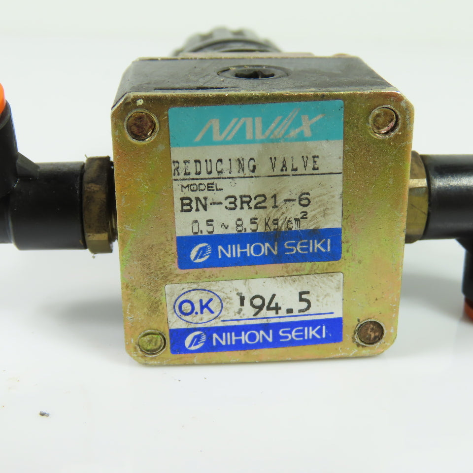 Nihon Seiki BN-3R21-6 Navix Reducing Valve Pressure Regulator 0.5-8.5 kg/cm2