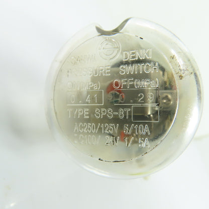 Sanwa Denki SPS-8T Pressure Vacuum Switch 0.41MPa ON 0.29MPa OFF