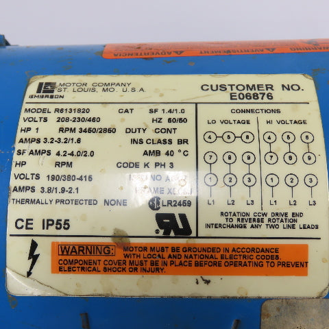 Goulds 1BF21034 1HP Centrifugal Pump 1x1-1/4-5 230/460V 3Ph 3450RPM 4-9/16" Imp.