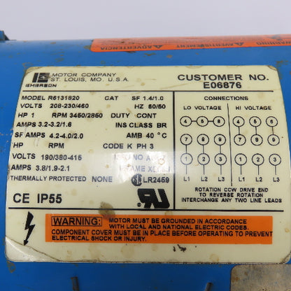 Goulds 1BF21034 1HP Centrifugal Pump 1x1-1/4-5 230/460V 3Ph 3450RPM 4-9/16" Imp.