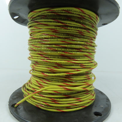 Alan Wire E83039 Yellow/Red 14 AWG 600V THHN THWN-2 MTW Electrical Wire 300'