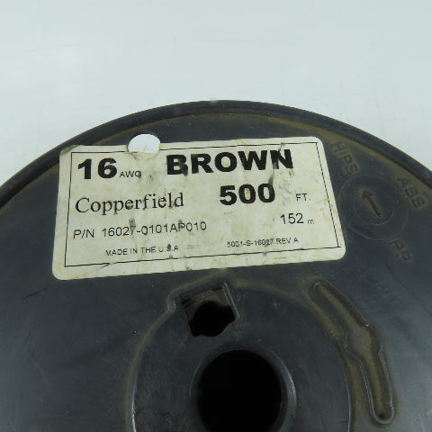 Copperfield 16 AWG 600V MTW 1000V TEW Brown CU Strand Electrical Wire 250'