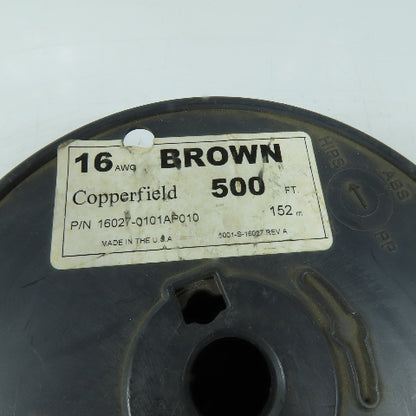 Copperfield 16 AWG 600V MTW 1000V TEW Brown CU Strand Electrical Wire 250'