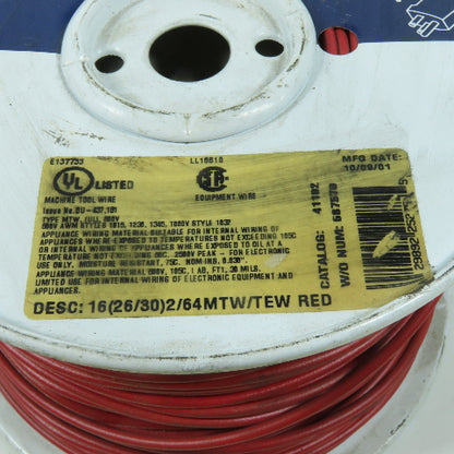 Coleman 687570 16 AWG 600V MTW 1000V TEW Red Electrical CU Strand Wire 430'