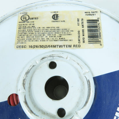 Coleman 687570 16 AWG 600V MTW 1000V TEW Red Electrical CU Strand Wire 330'
