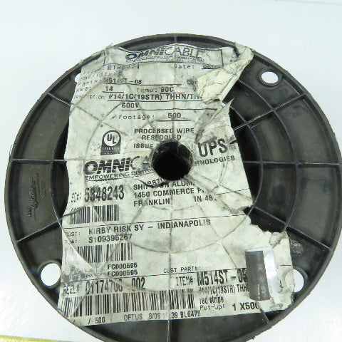 Alan Wire M514ST 14 AWG 600V THHN THWN-2 MTW Yellow Red Stripe Wire 400'