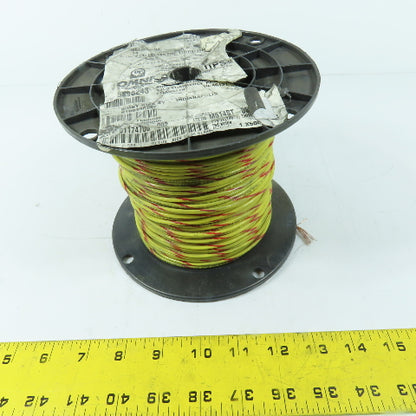 Alan Wire M514ST 14 AWG 600V THHN THWN-2 MTW Yellow Red Stripe Wire 400'