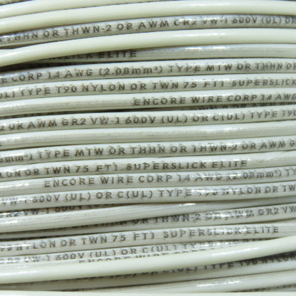 Encore Wire Corp 14 AWG 600V MTW THHN THWN-2 White Electrical Wire 375'