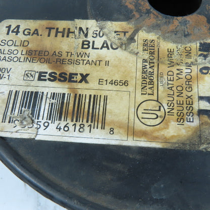 Essex 14 AWG 600V Solid THHN THWN Black Electrical Wire 480'