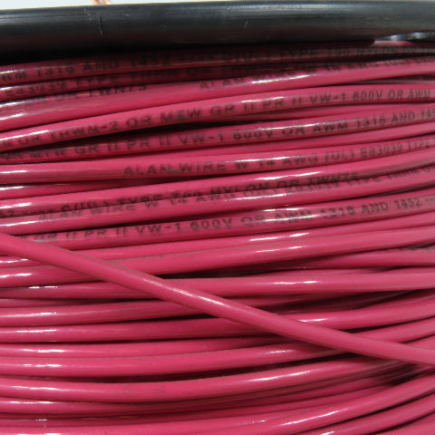 Alan Wire E83039 14 AWG 600V THHN THWN-2 MTW Red Electrical Wire 390'