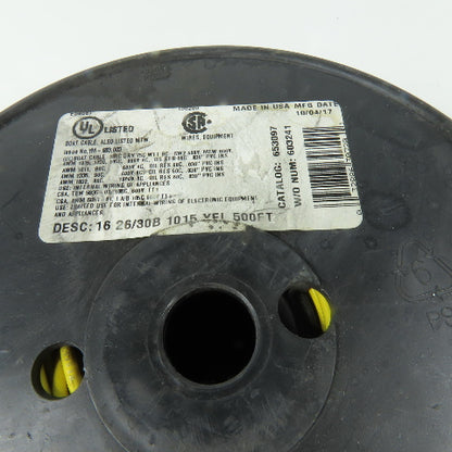 GCC 653097 16 AWG 600V 1000V Boat Cable MTW AWM Yellow Electrical Wire 400'