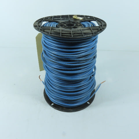 Encore Wire Corp 10 AWG 600V Solid THHN THWN-2 Blue Electrical Wire 500'