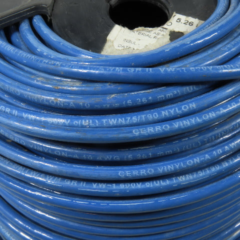 Cerro 10 AWG 600V Stranded THHN THWN-2 MTW Blue Electrical Wire 300'