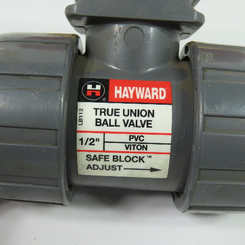Hayward 1/2" PVC True Union Ball Valve Viton Seals