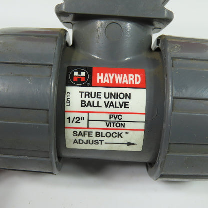 Hayward 1/2" PVC True Union Ball Valve Viton Seals