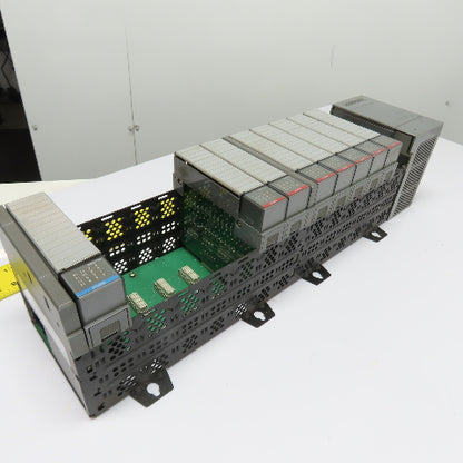 Allen-Bradley 1746-A13 SLC 500 13-Slot Rack Chassis W/ 1746-P2 & Input Modules