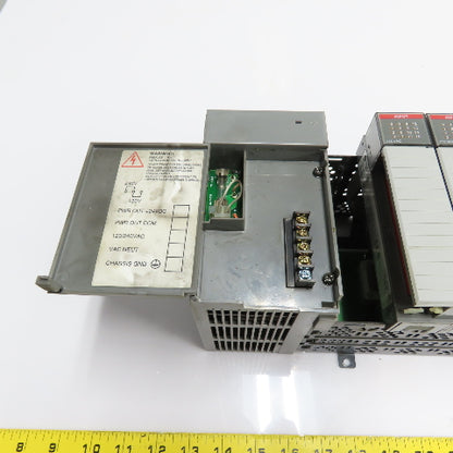 Allen-Bradley 1746-A13 SLC 500 13-Slot Rack Chassis W/ 1746-P2 & Input Modules