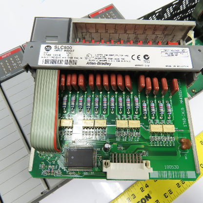 Allen-Bradley 1746-A13 SLC 500 13-Slot Rack Chassis W/ 1746-P2 & Input Modules