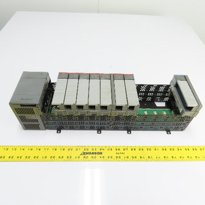 Allen-Bradley 1746-A13 SLC 500 13-Slot Rack Chassis W/ 1746-P2 & Input Modules