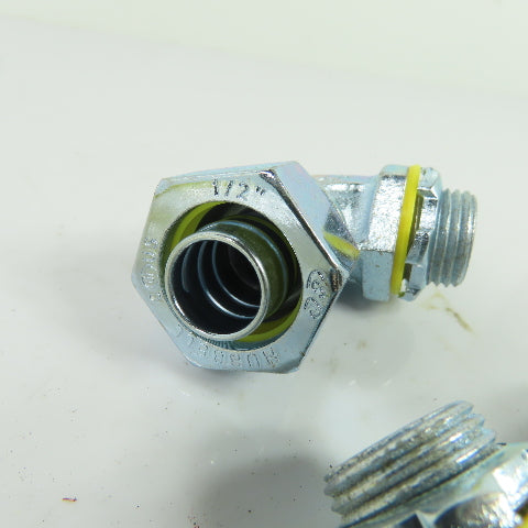 90 Degree Liquid-Tight Metal Conduit Fittings Iron 1/2" Trade Size Lot of 3