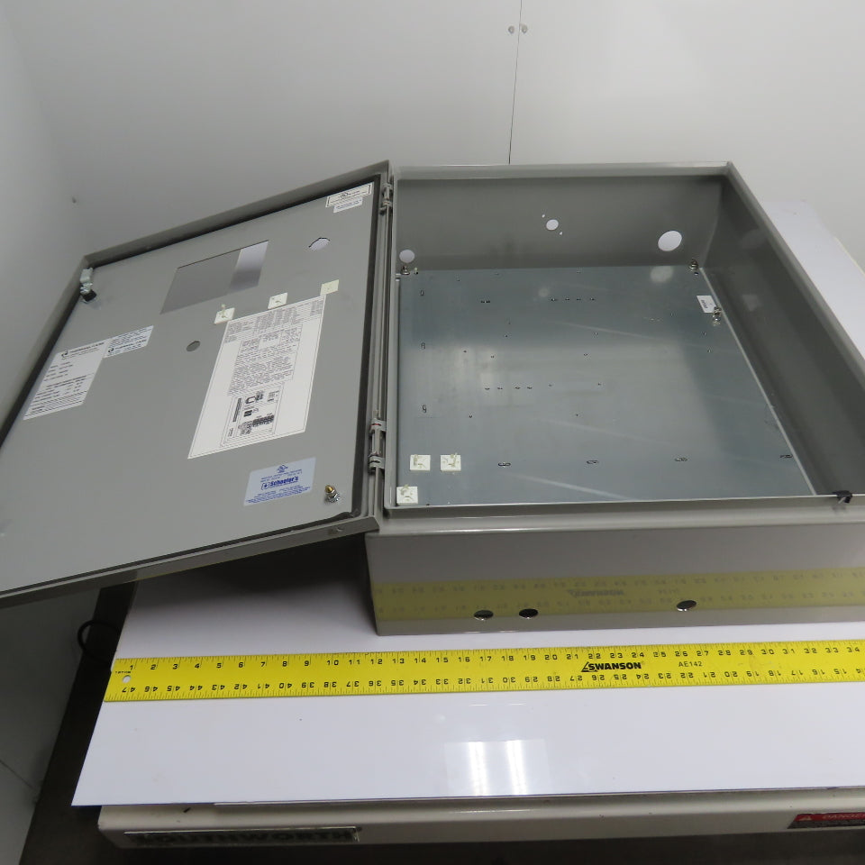 Shaefers 30" x 24" x 8" NEMA 12 13 4 Electrical Enclosure W/ Backplate