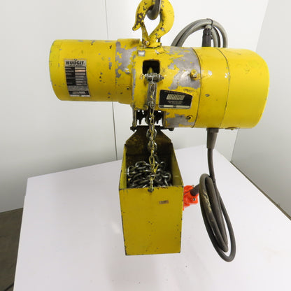 Budgit 113454-10 1 Ton 2000LB Electric Chain Hoist 10' Lift 230/460V 3Ph 16FPM