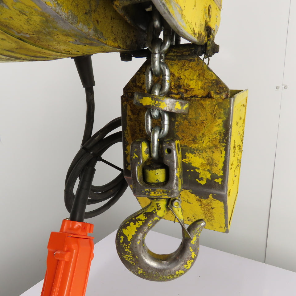 Budgit 113454-10 1 Ton 2000LB Electric Chain Hoist 10' Lift 230/460V 3Ph 16FPM