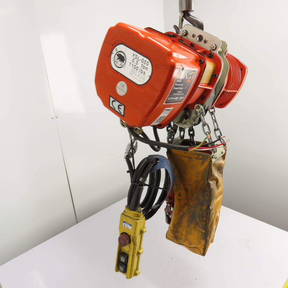 Black Bear YSL-050 1/2 Ton 1000Lb Electric Chain Hoist 10' Lift 230/460V 26FPM