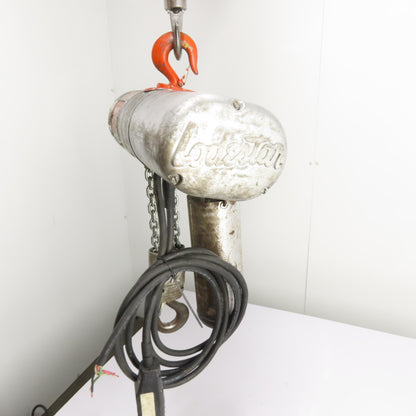CM Lodestar Model H 1 Ton 2000LB Electric Chain Hoist 10' Lift 220/460V 3Ph 8FPM