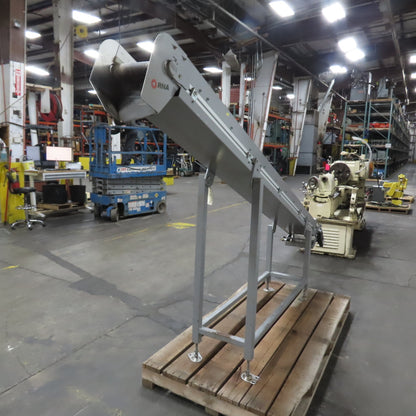 RNA FP120 120" x 9" Incline Cleated Belt Conveyor 230/400V 3Ph 6.5FPM Tested