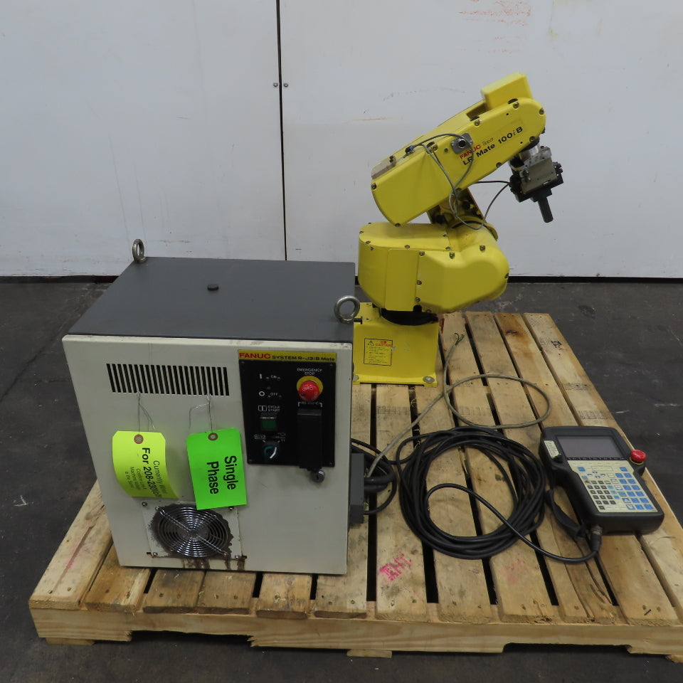 Fanuc LR Mate 100iB 5-Axis Robot R-J3iB Mate Control & Teach Pendant 230V 1Ph