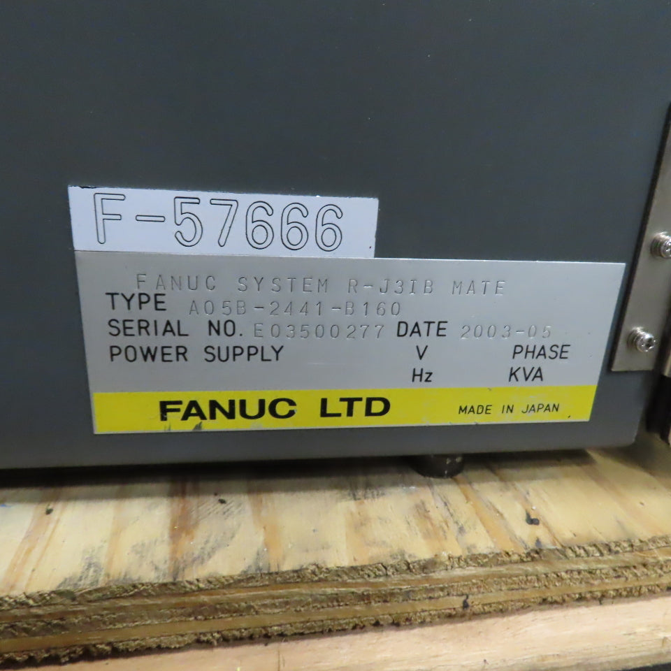 Fanuc LR Mate 100iB 5-Axis Robot R-J3iB Mate Control & Teach Pendant 230V 1Ph