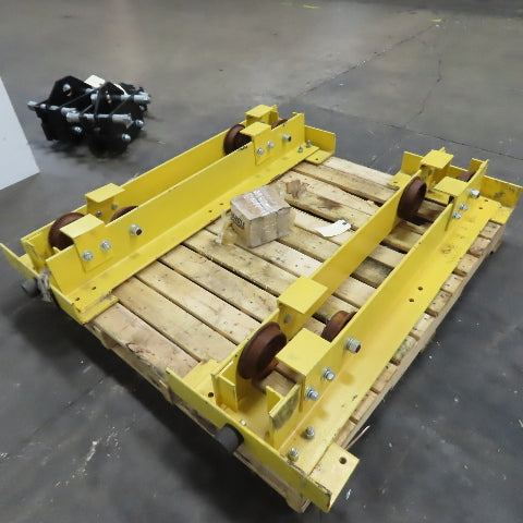 48" Manual Push/Pull Bridge Crane Runner End Trucks For 5" I-Beam Lot Of 2