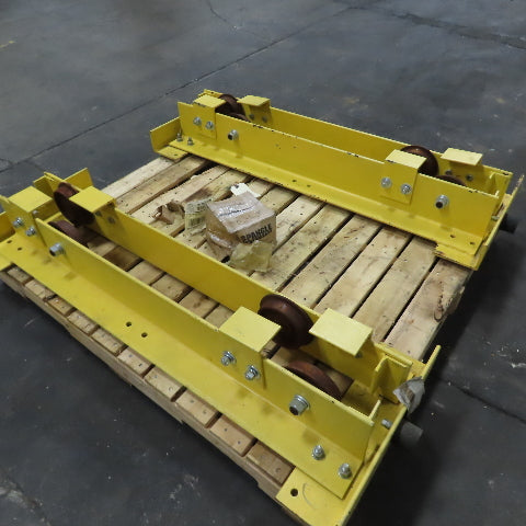 48" Manual Push/Pull Bridge Crane Runner End Trucks For 5" I-Beam Lot Of 2